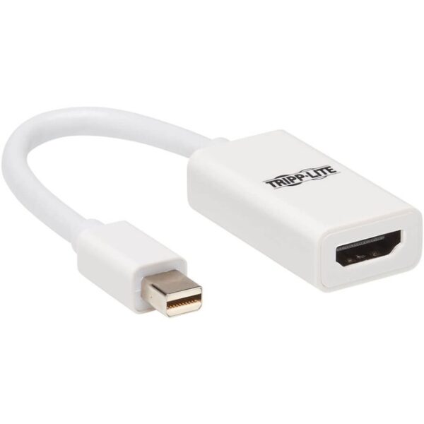 Tripp Lite Mini DisplayPort to HDMI Active Adapter 4K M/F White mDP to HDMI