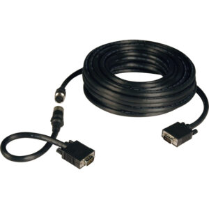 Tripp Lite 100ft VGA Coax Monitor Cable Easy Pull with RGB High Resolution HD15 M/M 100'