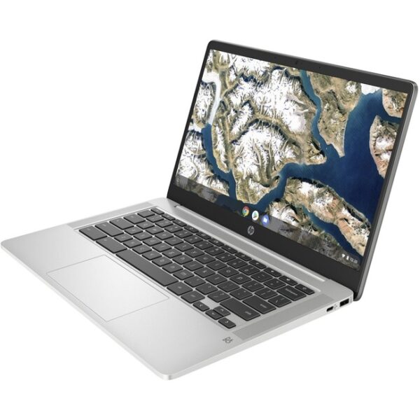 HP Chromebook 14a-na0000 14a-na0200nr 14" Chromebook - HD - 1366 x 768 - Intel Celeron N4120 Quad-core (4 Core) - 4 GB Total RAM - 4 GB On-board Memory - 64 GB Flash Memory - Mineral Silver