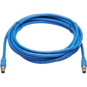 Tripp Lite NM12-6A1-05M-BL M12 X-Code Cat6a 10G Ethernet Cable, M/M, Blue, 5 m (16.4 ft.)