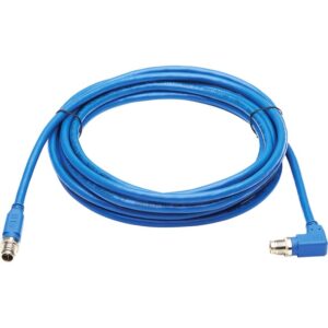 Tripp Lite NM12-6A3-05M-BL M12 X-Code Cat6a 10G Ethernet Cable, M/M, Blue, 5 m (16.4 ft.)