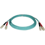 Tripp Lite 15M 10Gb Duplex Multimode 50/125 OM3 LSZH Fiber Optic Patch Cable SC/SC Aqua 50' 50ft 15 Meter