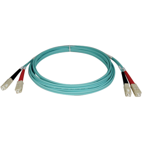 Tripp Lite 15M 10Gb Duplex Multimode 50/125 OM3 LSZH Fiber Optic Patch Cable SC/SC Aqua 50' 50ft 15 Meter