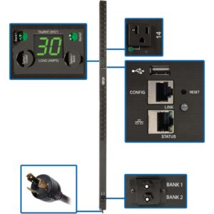 Tripp Lite PDU Monitored Per Outlet 24 5-15/20R 30A 2.9kW LX Platform 0U