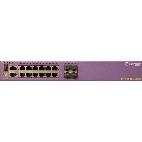 Extreme Networks ExtremeSwitching X440-G2-12p-10GE4 Ethernet Switch