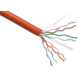 Axiom CAT6 23AWG 4-Pair Solid Conductor 550MHz Bulk Cable Spool 1000FT (Orange)
