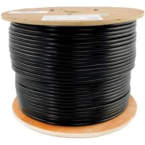 Tripp Lite by Eaton Cat6 Gigabit Solid Core Plenum-Rated UTP CMP PVC Bulk Ethernet Cable Black 1000 ft. (304.8 m)