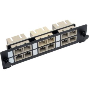 Tripp Lite by Eaton High-Density Fiber Adapter Panel (MMF/SMF) 6 SC Duplex Connectors Black