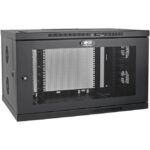 Tripp Lite by Eaton SmartRack 9U Low-Profile Switch-Depth-Plus Wall-Mount Mini Rack Enclosure Wide