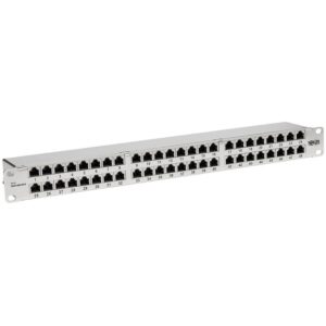 Tripp Lite by Eaton Cat5e/Cat6 48-Port Patch Panel - Shielded Krone IDC 568A/B RJ45 Ethernet 1U Rack-Mount TAA