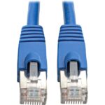 Tripp Lite by Eaton Cat6a 10G Snagless Shielded STP Ethernet Cable (RJ45 M/M) PoE Blue 30 ft. (9.14 m)