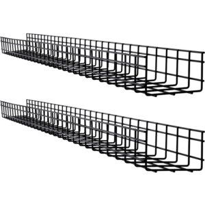 Tripp Lite by Eaton Wire Mesh Cable Tray - 150 x 100 x 1500 mm (6 in. x 4 in. x 5 ft.) 2-Pack