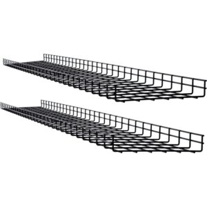 Tripp Lite by Eaton Wire Mesh Cable Tray - 300 x 50 x 1500 mm (12 in. x 2 in. x 5 ft.), 2-Pack
