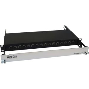 Tripp Lite by Eaton Spine-Leaf MPO Panel with Key-Up to Key-Up MTP/MPO Adapter - 12F MTP/MPO-PC M/M 8F OM4 Multimode 16 x 16 Ports 1U