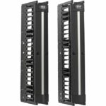 Tripp Lite High-Capacity Vertical Cable Manager - Deep Double Finger Duct with Cover - Single Sided - 6 in. Wide - Black - 7 ft. (2.2 m)