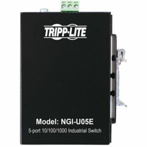 Tripp Lite by Eaton 5-Port Unmanaged Industrial Gigabit Ethernet Switch - 10/100/1000 Mbps, Ruggedized, -40Â° to 75Â°C, EIP QoS, DIN/Wall Mount