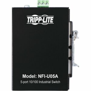 Tripp Lite by Eaton 5-Port Unmanaged Industrial Ethernet Switch - 10/100 Mbps, Ruggedized, -40Â° to 75Â°C, EIP QoS, DIN/Wall Mount