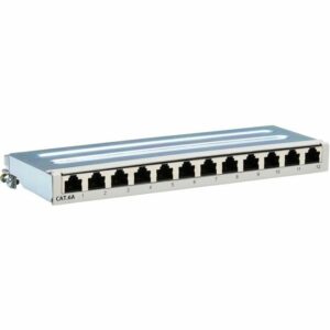 Tripp Lite by Eaton Cat6a STP Patch Panel, 12 Ports, DIN Rail or Wall Mount, TAA