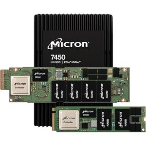Micron 7450 PRO 7.68 TB Solid State Drive - E1.S - EDSFF Internal - PCI Express NVMe (PCI Express NVMe 4.0 x4) - Read Intensive - TAA Compliant