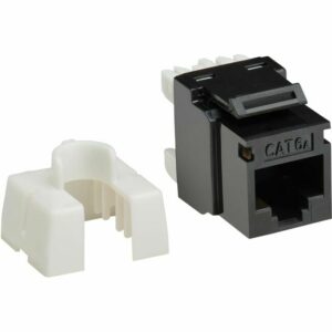 Eaton Tripp Lite Series Cat6 Keystone Jacks, 10 Pack - 4PPoE Compliant, 110/Krone, 568A/B, RJ45 Ethernet, Black, TAA