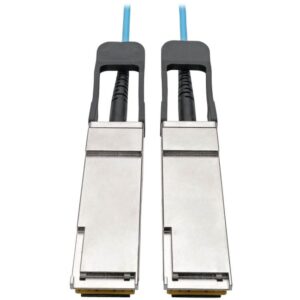 Eaton Tripp Lite Series QSFP+ to QSFP+ Active Optical Cable - 40Gb, AOC, M/M, Aqua, 1M (3.28 ft.)