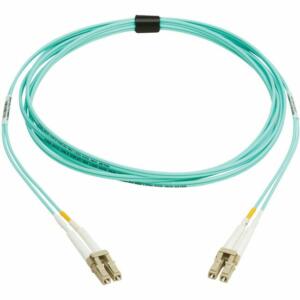 Eaton Tripp Lite Series 10Gb/40Gb/100Gb Duplex Multimode 50/125 OM4 LSZH Fiber Patch Cable LC/LC, Aqua, 3M 9.8 ft., TAA