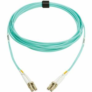 Eaton Tripp Lite Series 10Gb/40Gb/100Gb Duplex Multimode 50/125 OM4 LSZH Fiber Patch Cable LC/LC, Aqua, 5M 16.4 ft., TAA