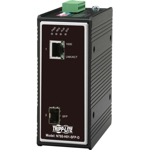 Tripp Lite by Eaton Industrial Gigabit Fiber to Ethernet Media Converter