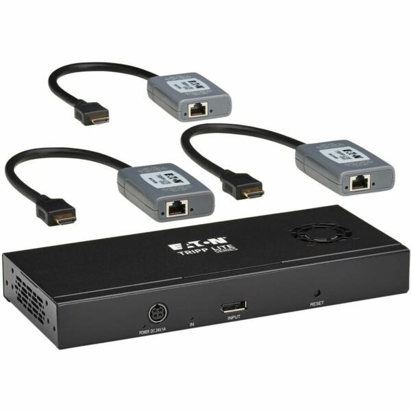 Eaton Tripp Lite Series 3-Port DisplayPort to HDMI Splitter/Extender Kit over Cat6