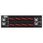 Edge-Core AIS1600-64O rear panel showing eight fan modules and four power supplies