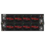 Edge-Core AIS800-128O rear panel showing eight fan modules and four power supplies
