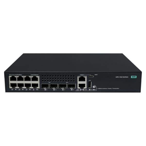HPE Comware 2150 8-Port Ethernet Switch front view