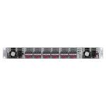 Micas Networks M2-W6920-32QC2X-FA rear panel showing two power supplies and six fan modules with red tabs