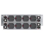 Micas Networks M2-W6930-64QC-FA rear panel showing eight fan modules and four power supplies