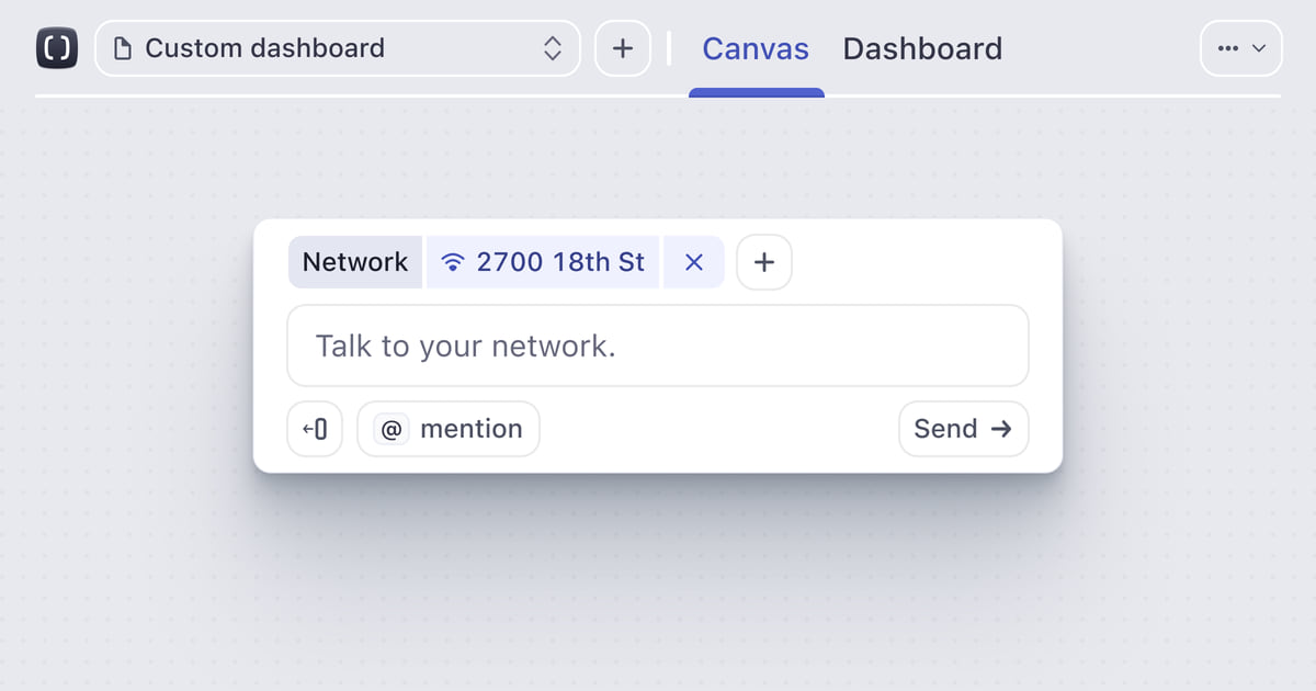 Meter Command interface for asking questions about a network.