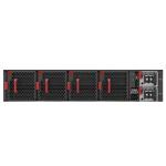 UfiSpace S9601-102XC rear panel showing four fan modules and two power supplies with screw-terminal inputs
